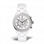 Chanel White J12 Diamond Chronograph 41mm