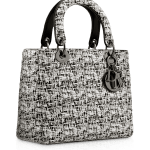 Dior Black and White Embroidered Lady Dior Bag