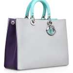 Dior Gris Poudre/Violet and Bleu Azur Diorissimo Large Bag