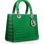 Dior Vert Vif Glossy Crocodile Lady Dior Bag