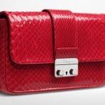 Dior Vine Red Python New Lock Pouch Bag