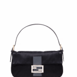 Fendi Black Satin Baguette Bag