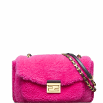 Fendi Fuchsia Shearling Be Baguette Bag