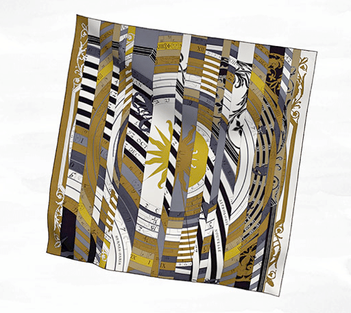 An Hermes silk scarf with all navy – Permanent Style