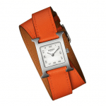 Hermes Orange Double Tour H Hour PM Watch