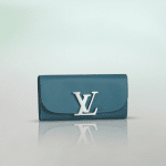 Louis Vuitton Bleu Canard Taurillon Vivienne LV Long Wallet