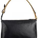 Louis Vuitton Noir Cuir Boudoir Pochette Chain MM Bag