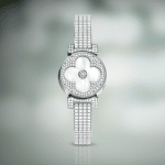 Louis Vuitton Tambour Bijou Secret 18mm Withe Gold 312 Diamonds Watch