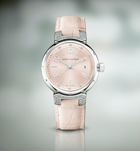 Louis Vuitton Tambour Blush with Diamonds Watch 34mm