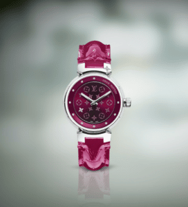 Louis Vuitton Tambour Disc Rose Indien Small Watch