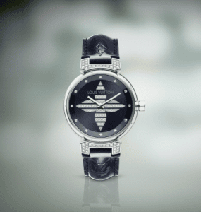 Louis Vuitton Tambour Forever Bleu Infini with Diamonds Watch 39.5mm