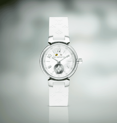 Tambour chronographe watch Louis Vuitton White in Steel - 24316771