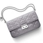 Miss Dior Promenade Pouch Bag in Patent Taupe Grey