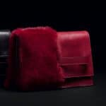 Valentino Scarlet Mink and Lizard Clutch Bag