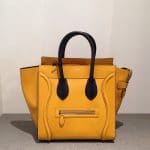 Celine Yellow with Black Handles Mini Luggage bag