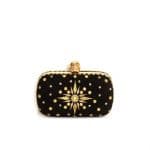 Alexander McQueen Black Glory Embroidery Skull Box Clutch Bag