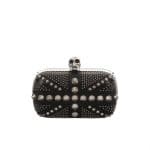 Alexander McQueen Black Studded Britannia Skull Box Clutch Bag
