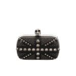 Alexander McQueen Black Studded Britannia Skull Box Clutch Bag