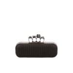 Alexander McQueen Black Studded Knucklebox Clutch Bag