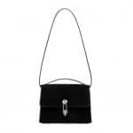 Balenciaga Black Patent Alligator Maillon Mini Trapeze Bag