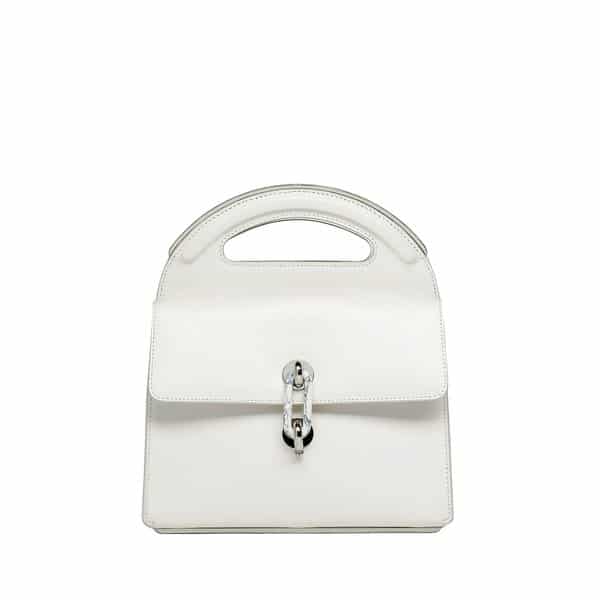 Balenciaga White Maillon Round Handle M Bag