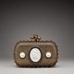 Bottega Veneta Bronze Brique Brown Porcelain Ayers Verre Irise Zircon Knot Clutch