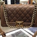 Chanel Brown Nubuck Boy Flap Medium Bag