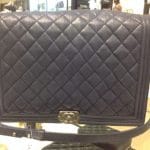 Chanel Dark Blue Boy Flap Large Bag