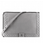 Chanel Grey Boy Chanel Reverso Large Bag