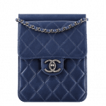 Chanel Navy Blue Crossing Times Flap Mini Bag