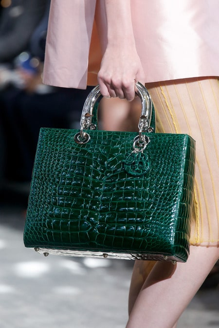 A BLACK CROCODILE LADY DIOR BAG, CHRISTIAN DIOR, 2012