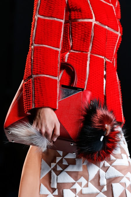 Fendi Red/Silver 2Jours Small Bag - Runway Spring 2014