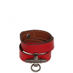 Givenchy Red 3 Rows Obsedia Leather Bracelet