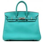 Hermes Blue Lagoon Swift Birkin 25cm Bag