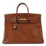 Hermes Brown Ostrich Birkin 40cm Bag