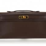 Hermes Chocholate Kelly Longue Bag