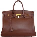 Hermes Havane Taurillon Clemence Birkin 40cm Bag