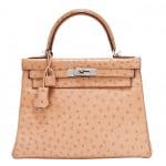 Hermes Natural Gold Ostrich Kelly 28cm Bag