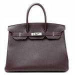 Hermes Raisin Togo Birkin 35cm Bag