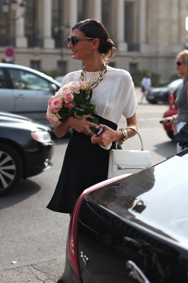 Giovanna Battaglia spotted at Paris Fashion Week Spring 2014
