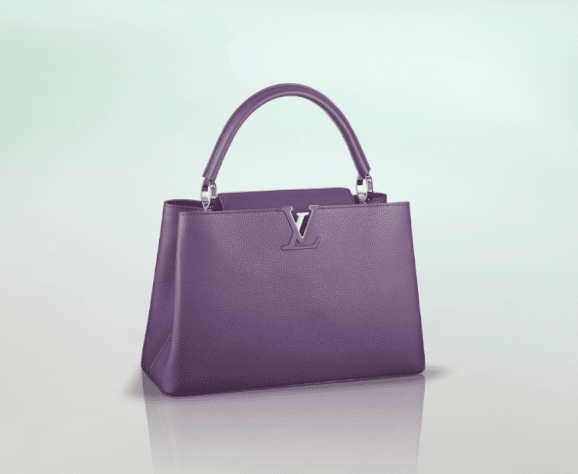 Capucines leather handbag Louis Vuitton Purple in Leather - 36743831