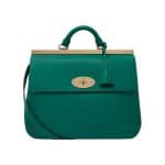 Mulberry Emerald Classic Calf Suffolk Bag