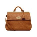 Mulberry Ginger Shrunken Calf Suffolk Bag