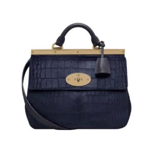 Mulberry Midnight Blue Printed Hair Calf Suffolk Small Bag 1