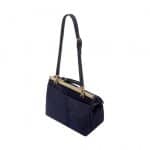 Mulberry Midnight Blue Printed Hair Calf Suffolk Small Bag 3