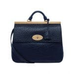 Mulberry Midnight Blue Shrunken Calf Suffolk Bag