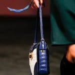 Prada Blue:White Crocodile Shoulder Bag - Runway Spring 2014