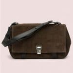 Proenza Schouler Bark/Black Suede PS Courier Bag