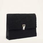 Proenza Schouler Black Shearling Large Lunch Bag