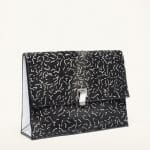 Proenza Schouler Black/Bone Printed Pony Large Lunch Bag